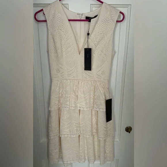 BCBGMaxAzria | Dresses | Nwt Bcbg Maxazria Scarlett Ivory Tiered Lace Eyelet Cocktail Dress Size | Poshmark BCBGMaxAzria | Dresses | Nwt Bcbg Maxazria Scarlett Ivory Tiered Lace Eyelet Cocktail Dress Size | Poshmark